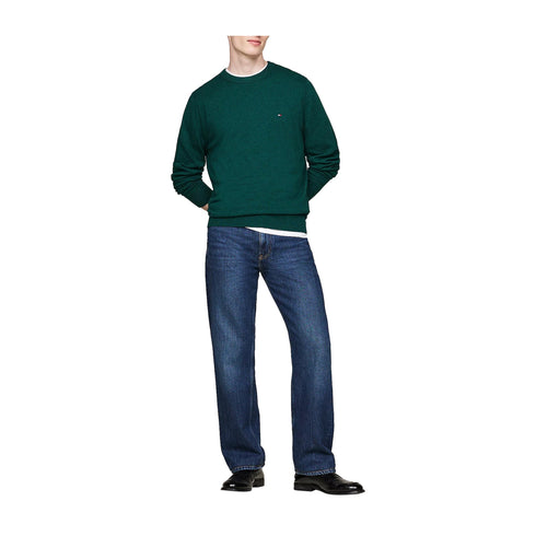 Tommy Hilfiger Pullover Maglia Uomo a girocollo in cotone Verde A24 - TOMMY HILFIGERMW28046 - MRC - S - Francavilla Moda
